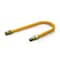 Flextron Gas Line Hose 5/8'' O.D.x36'' Len 1/2" FIPxMIP Fittings Yellow Coated Stainless Steel Flexible FTGC-YC12-36C - alternate 1